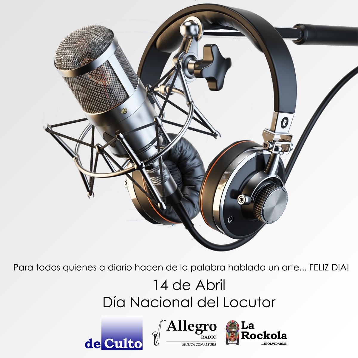 decultoradio's tweet photo. Hoy, 14 de Abril, se celebra el #DiaNacionalDelLocutor. Saludamos a todos aquellos colegas repartidos por todo el país que a diario hacen de la palabra hablada un arte. Felicidades! #Valdiviacl https://t.co/ukfUCF5UCc