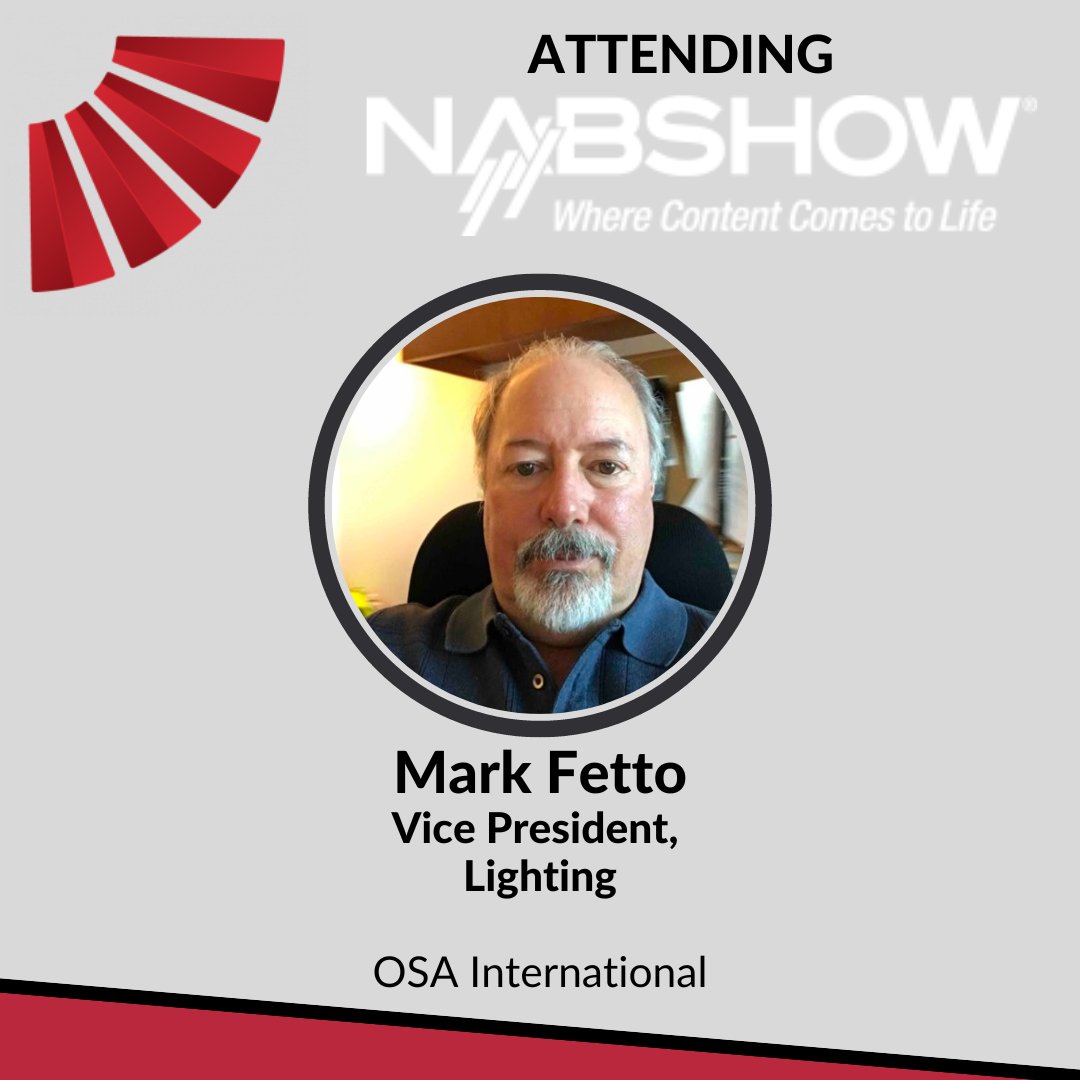 OSACORP's tweet photo. We are pleased to share we have another confirmed attendee from our team going to @NABShow - Mark Fetto. #nabshow100 https://t.co/z3eNWDXC1b