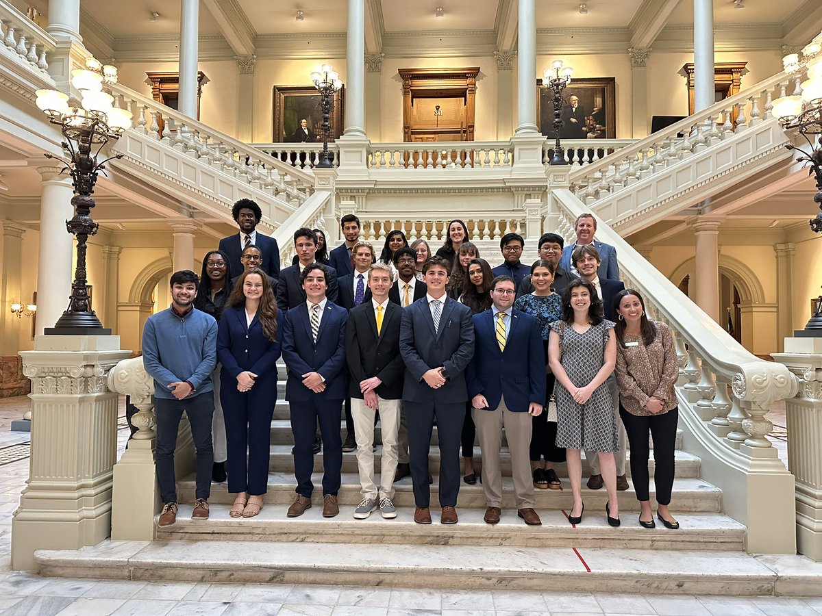 Great to have <a href="/gatechsga/">Georgia Tech SGA</a> yesterday at the State Capitol to hear from legislators and Georgia Tech Alums!