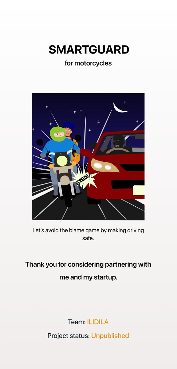 Team_Kajetan's tweet photo. Project 'SmartGuard' is now open to collaboration with industry leaders.

Together, we can make motorcycles safer than they are.

@tvsmotorcompany @_bajaj_auto_ltd @innosonvehicles https://t.co/ToNR7Fky5T