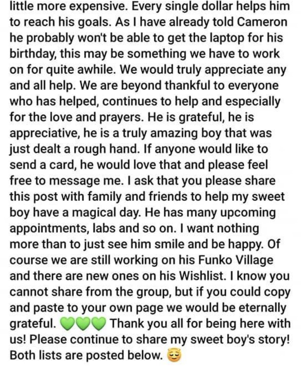 PLS RT

I’ve decided to go off private to share this here. I know at one point my reach and community could get this done. There’s a child locally who lives a very different life, but loves video games and I would love to see us get this list done for him

amazon.com/wedding/lynn-g…