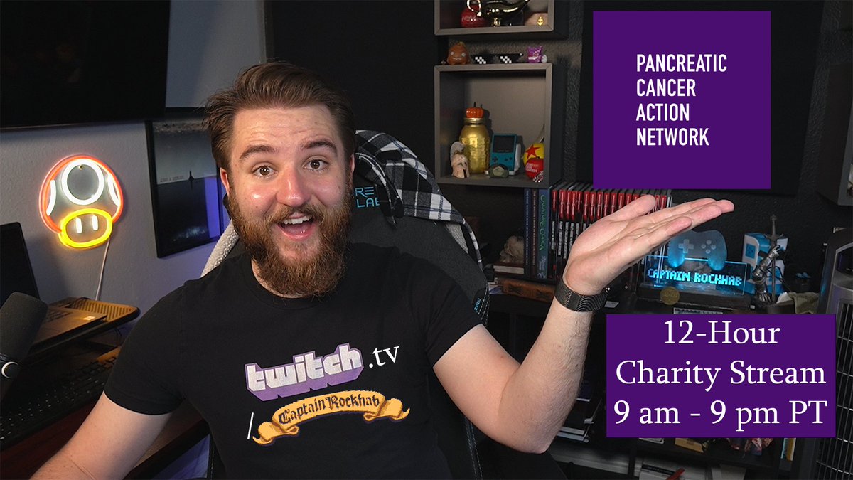 If you’re looking for something to do today, my community and I are celebrating a milestone with a #charitystream to raise money for <a href="/PanCAN/">PanCAN</a> over on #Twitch! We’ll be live all day, so come say hi!