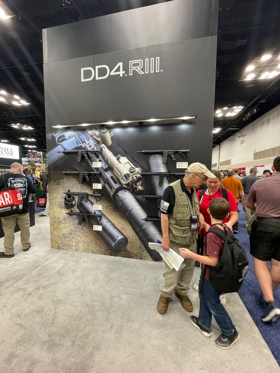 AlexandraUlmer's tweet photo. The manufacturer of a rifle used in the Uvalde school massacre skipped last year’s NRA convention, which took place days after the shooting. 

This year, Daniel Defense is back in full force, with big booth &amp; sponsoring the event. They declined to talk to me. https://t.co/UtHoWucqed