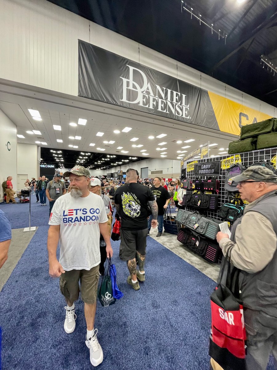 AlexandraUlmer's tweet photo. The manufacturer of a rifle used in the Uvalde school massacre skipped last year’s NRA convention, which took place days after the shooting. 

This year, Daniel Defense is back in full force, with big booth &amp; sponsoring the event. They declined to talk to me. https://t.co/UtHoWucqed