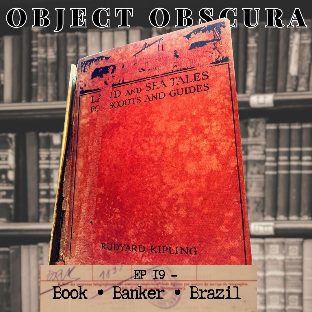 ObjectObscura's tweet photo. EP 19 is out on Spotify, Apple Podcasts and our website https://t.co/3v96ziytMr
Where will a Rudyard Kipling book bought in Brazil lead me to? The grandson of the original book owner? Or its respective library? 
Find out in EP 19 - Book • Banker • Brazil #Telegram #podcast https://t.co/LRGH14O2u5