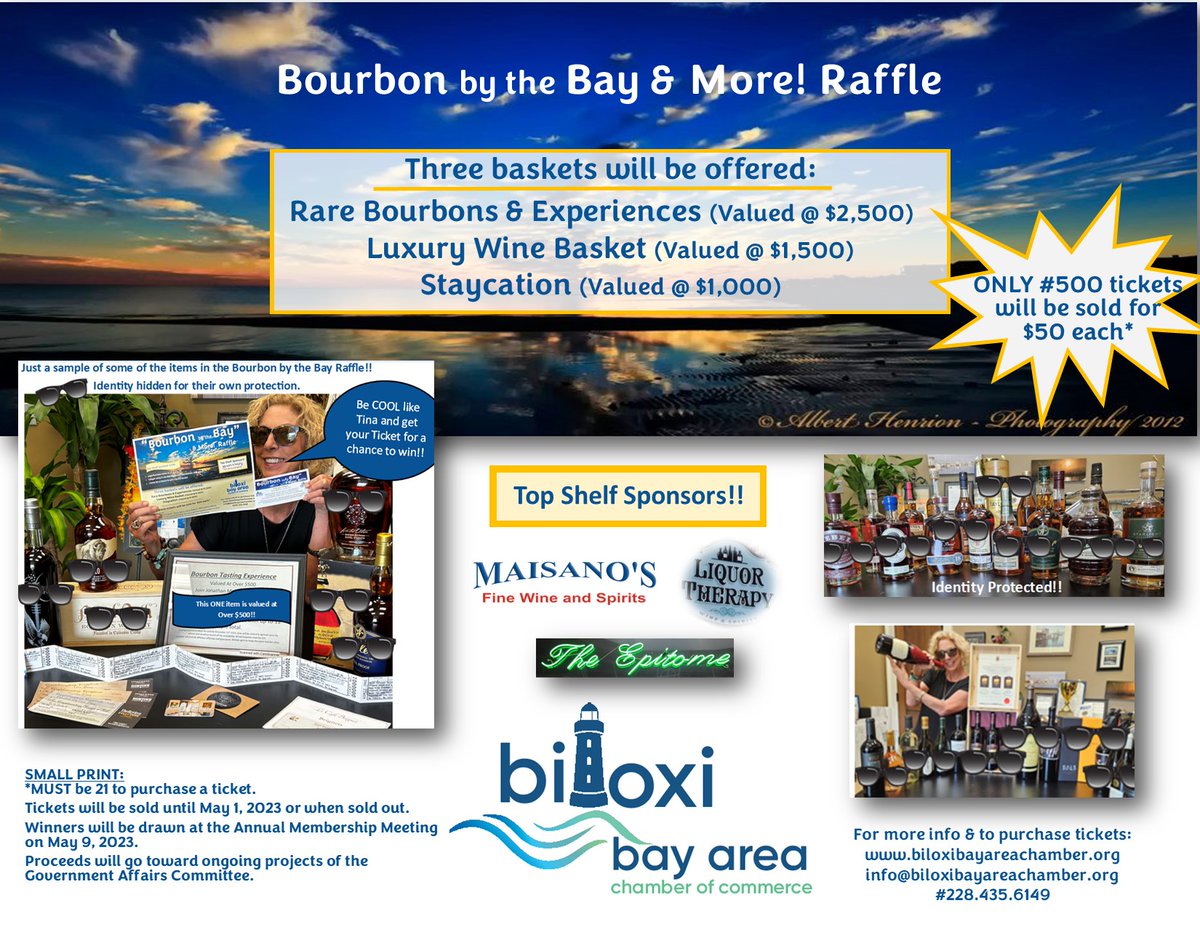 This opportunity won't last for long! If you haven't gotten your tickets yet what are you waiting for? biloxibayareachamber.org/events/bourbon…