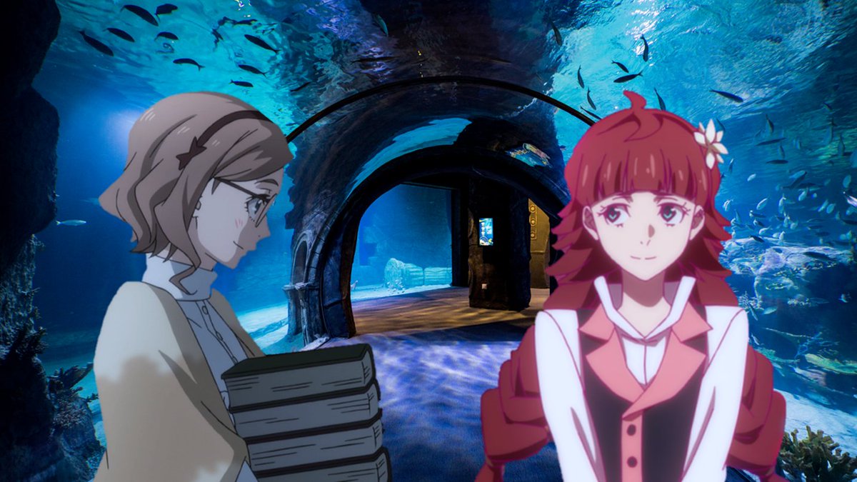 Lucy Maud Montgomery is on an aquarium date!