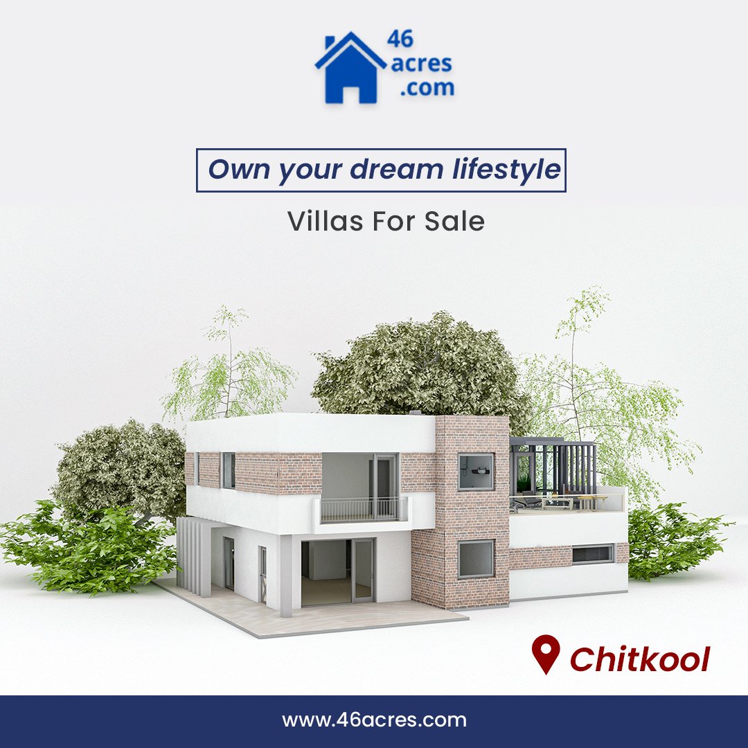 OWN YOUR DREAM LIFESTYLE VILLAS FOR SALE.
.
.
For more information
46acres.com call:6301691515
 #VillasForSale #modernflats #modernhomes #luxurioushomes #flatsinhyderabad #luxuriousflats #independenthouse #gatedcommunity #CommercialPlots #dtcpapprovedplots #chitkool