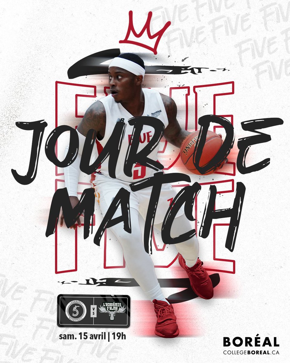 TheSudburyFive's tweet photo. C'EST JOUR DE MATCH !💪🔥
Le FIVE accueille L'Academie D'Alma lors de la soirée bilingue 🤩
🆚: L’Academie D’Alma
🕗: 7pm
📍: Sudbury Community Arena
🎟: https://t.co/VBVtBl8SWK
#FeartheFIVE l #BackTheBoys
Sponsorisé par : College Boreal https://t.co/RRqsQZmM5s