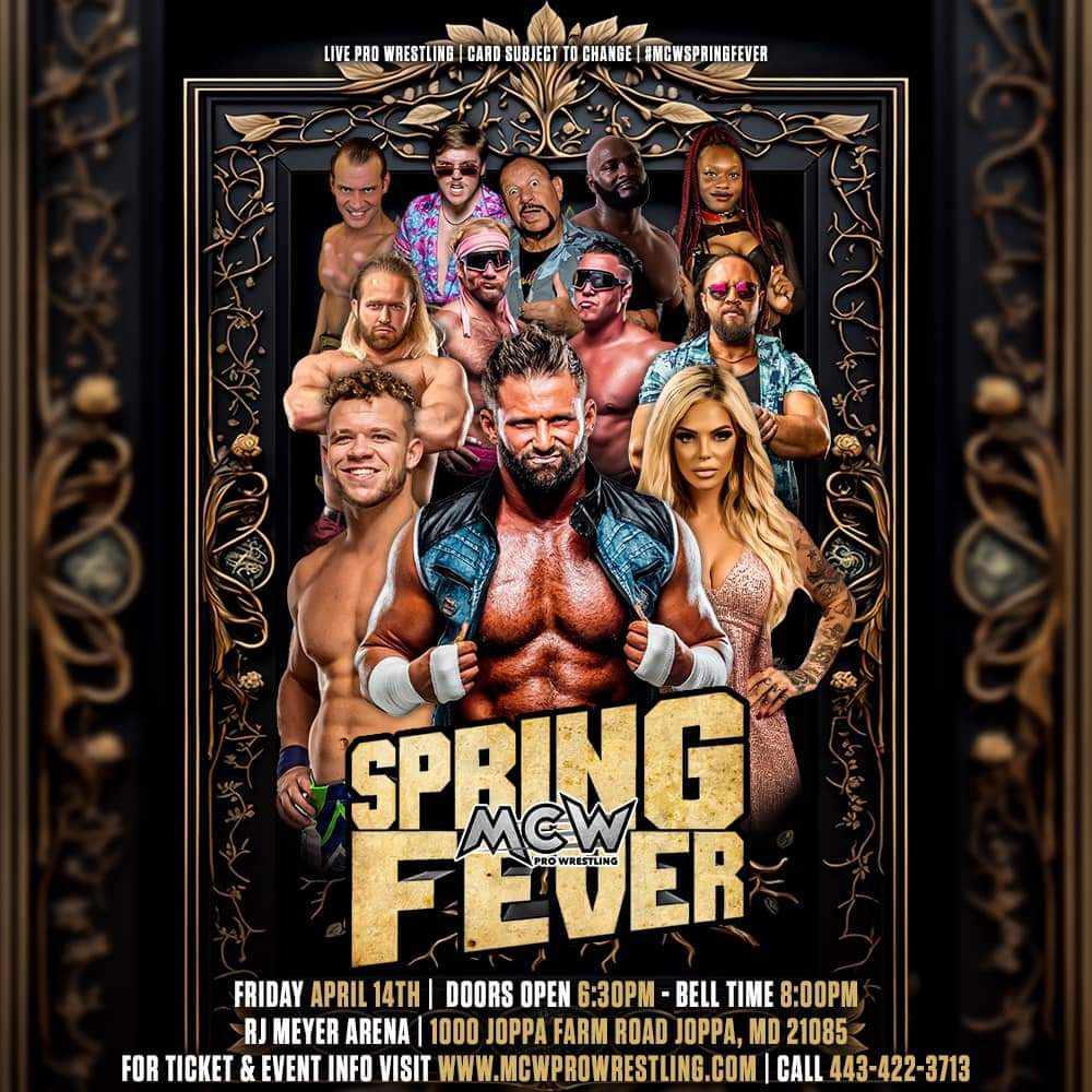 It's been awhile @MCWWrestling and that changes TONIGHT!!! BE THERE!!!! 8PM BELL TIME!!!
#MCWSpringFever