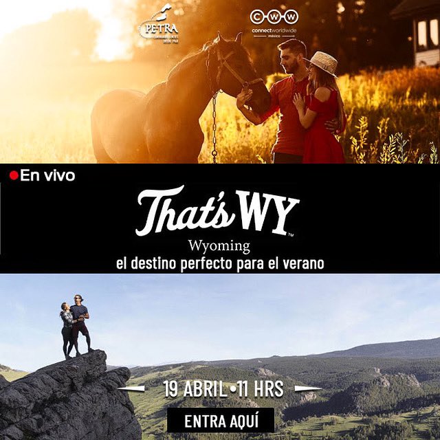 Acompáñanos con nuestro Director General <a href="/RTrauwitz/">Roberto Trauwitz</a> al webinar: That’s WY <a href="/visitwyoming/">Travel Wyoming</a> "El destino perfecto para el verano" 🇺🇸

🗓️ 19 de abril 
🕒 11:00 hrs 

Entra al siguiente link 
vimeo.com/event/3262818 💻

#PETRAEsMiOperadora👣
#Wyoming