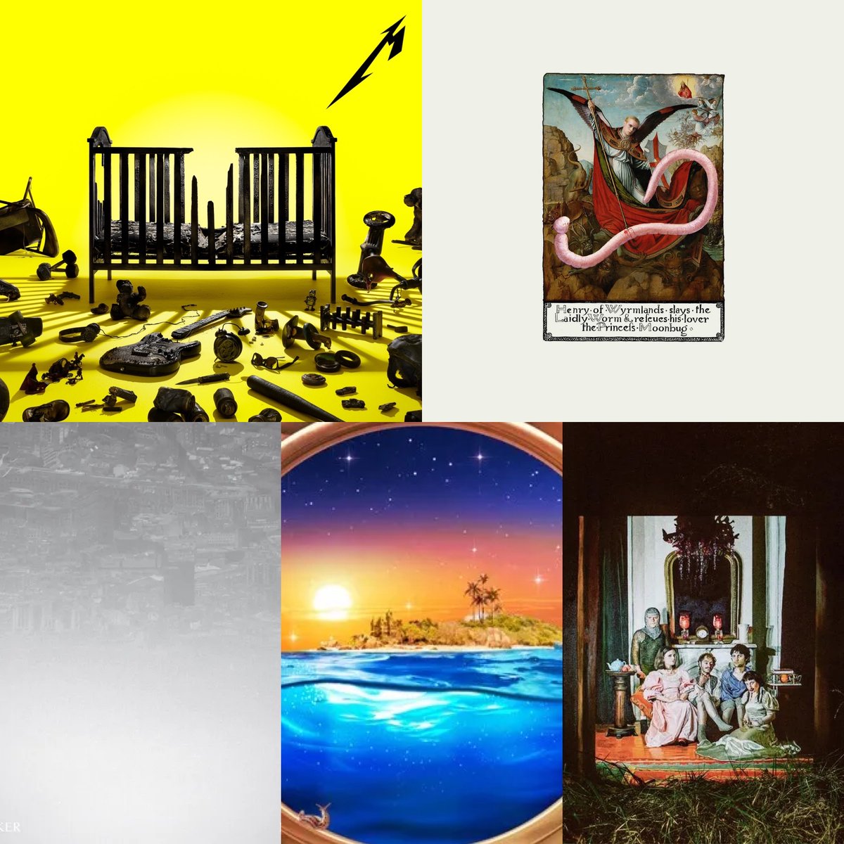 Top 5 releases users are listening to on RYM:

1. <a href="/Metallica/">Metallica</a> - '72 Seasons'
2. <a href="/HMLTD/">HMLTD</a> - 'The Worm'
3. <a href="/tim_hecker/">Tim Hecker</a> - 'No Highs'
4. <a href="/MagdalenaBay/">Magdalena Bay</a> - 'mini mix vol. 3'
5. <a href="/Wednesday_Band_/">Wednesday</a> - 'Rat Saw God'

rateyourmusic.com/new-music/