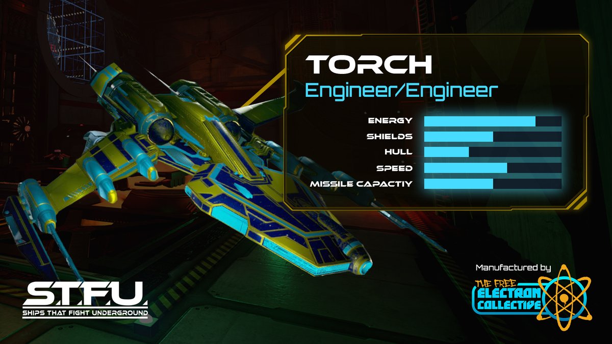 Light the way to humanity's salvation with Torch – a capable craft bursting with energy.

#STFU #STFUGAME #6DOF #Space #Scifi #indiegames #gaming #gamer #games #PCGAMING #FLIGHTSIM