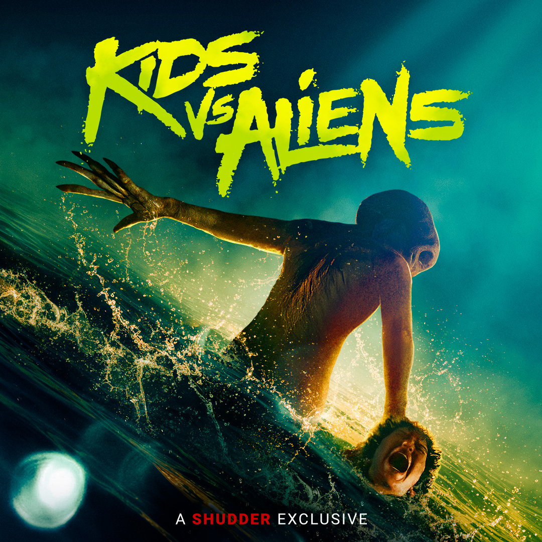 Shudder's tweet photo. "Like if the goonies fought aliens on crack."

KIDS VS. ALIENS - A Shudder Exclusive is now streaming on #Shudder 👽 https://t.co/m9CHHiWdMJ