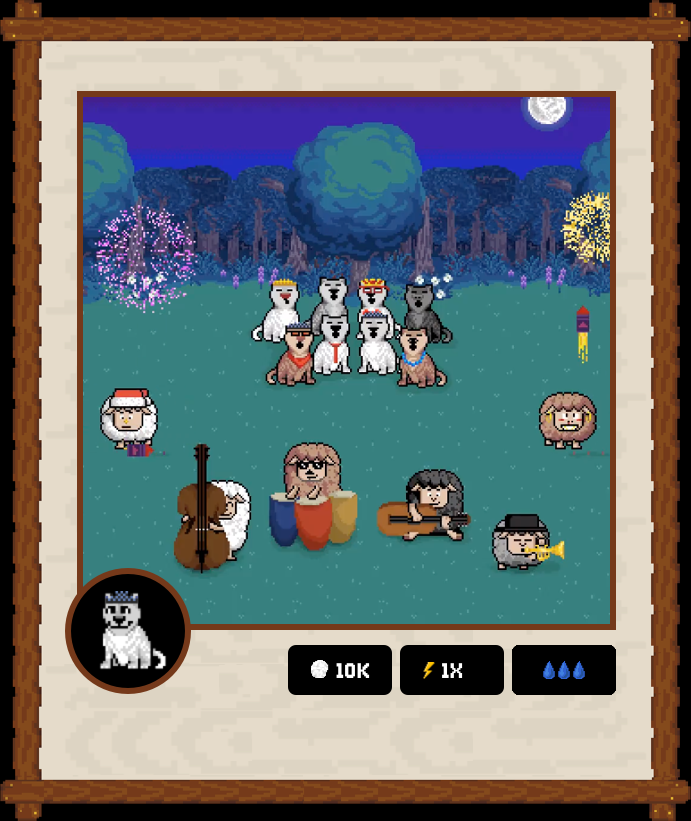 🐺 WOLF GAME DIGITAL TRADING CARDS

Which will you mint?

Card: #?
Date: 1/1/23
Phase: Full Game
Setting: The Farm
Character: A6
🐑 10K /⚡️1X /💧💧💧

❤️ Collect WG Moments + Characters

linktr.ee/w00lish