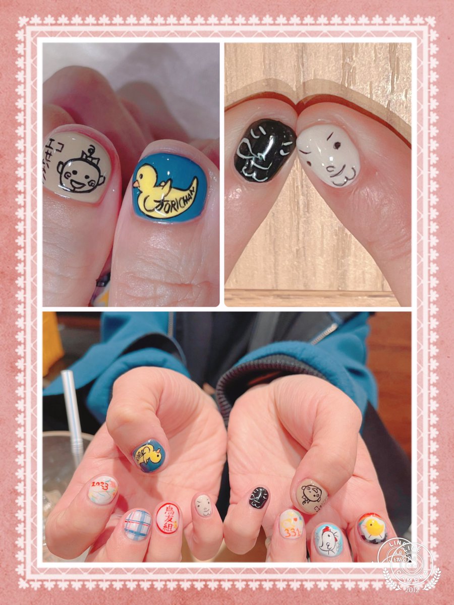 ban58n's tweet photo. そういえば
先週。💅
鳥ちゃんカレイベ、バーイベ仕様に
お色直ししてきました。
コンセプトをグッズ、アイコン系に寄せて
カレンダーのテイスト添えてみた。
一本は蛇谷さん。
#推しネイル
#鳥越裕貴
さん https://t.co/mNlyKMZhli