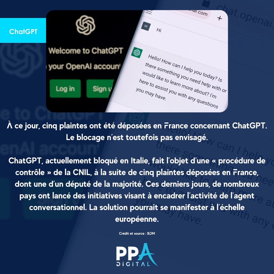 PPADigitalFr's tweet photo. C'est l'heure de la minute geek, votre rendez-vous avec l'actualité du digital ! 🙌
Au programme cette semaine 👉 Adobe, ChatGPT, NFT...
#PPADIGITAL #bedigital #actu #digital #nft #adobe #chatgpt https://t.co/yZvLgkazlp