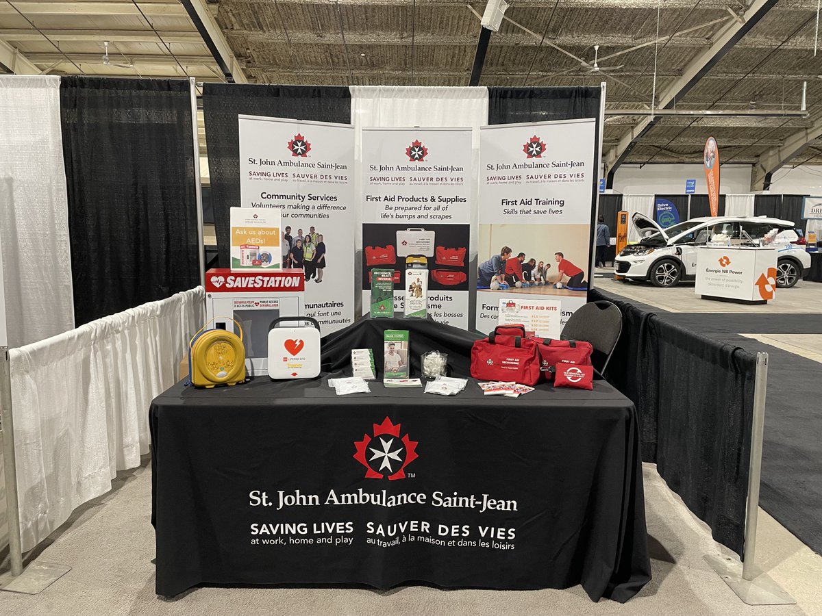 sja_nb's tweet photo. SJA staff - accompanied by Medical First Responder volunteers providing first aid coverage - are at the Fredericton Home Show at Capital Exhibition Centre this weekend.  Drop by and say hi!

#firstaid #readytorespond #frederictonhomeshow https://t.co/2DOszTQfrH