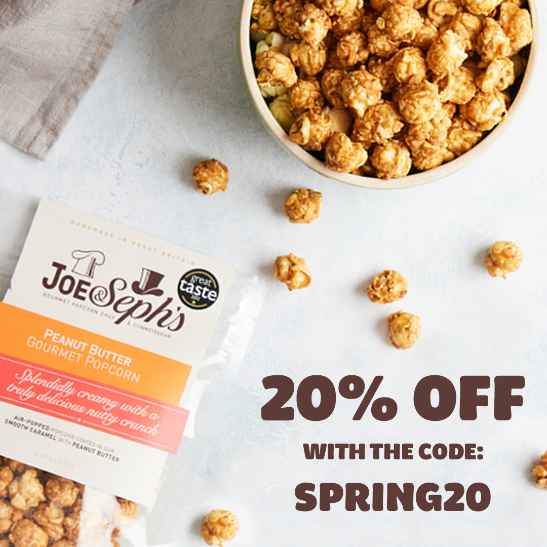 Feeling that post Easter lull? We’ve got you – this weekend, nab yourself 20% OFF all popcorn with the code 'SPRING20' 🙌

Head this way &gt; joeandsephs.co.uk/popcorn