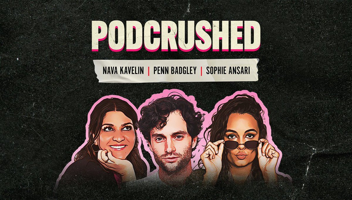 ApplePodcasts's tweet photo. The most awkward podcast ever is back! 

@PennBadgley, Nava Kavelin, &amp; Sophie Ansari explore the joys and challenges of being a teenager on @Podcrushed.

Tune in for cringe-worthy, heartwarming stories about childhood crushes and schoolyard scuffles here: https://t.co/ZU7kZoRxJm https://t.co/ed4F1okxJP