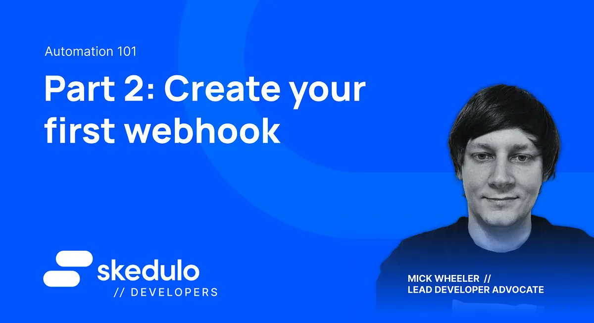 Happy Friday! 🎉

Want to get started with automation on the Skedulo Pulse Platform? 🤔 Well @mickwheelz_ has you covered with their latest post in their Automation 101 Series, write your first webhook! 

Check out the post here: skd.io/s41sl