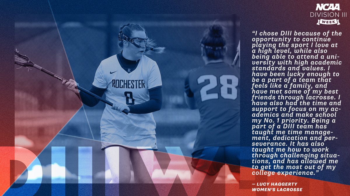 UofRathletics's tweet photo. #whyd3 and #whyRochester? We'll let our @Rochester_SB, @urwlax, @urmenssoccer and @RochesterTFXC student-athletes explain 🗣

#GoJackets // #d3week // #Meliora https://t.co/KTWRN2H235