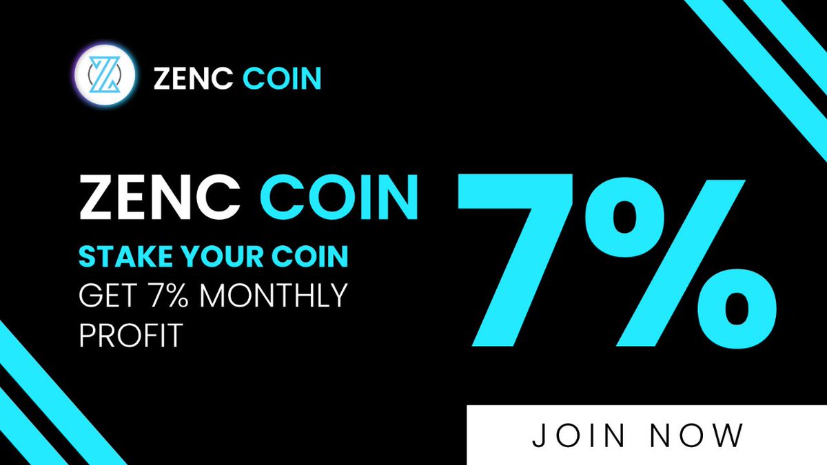 coin_zen's tweet photo. 📷 ZENC Coin 📷 has recently launched a new staking application that allows users to stake their ZENC and earn a straight 7 percent profit every month. This innovative platform is designed to help investors earn passive income by simply holding their ZENC coins in the application.

Staking ZENC is a safe and easy way to invest in the cryptocurrency market, as it requires minimal effort and provides a stable source of income. By staking their ZENC coins, investors can earn a fixed percentage of their investment every month, without having to worry about market volatility or complicated trading strategies.

https://t.co/SP15N07Vvq
https://t.co/aQPVUHqj2J
#ZENCSTAKING #STAKEZENC #ZENC #ZENCCOI