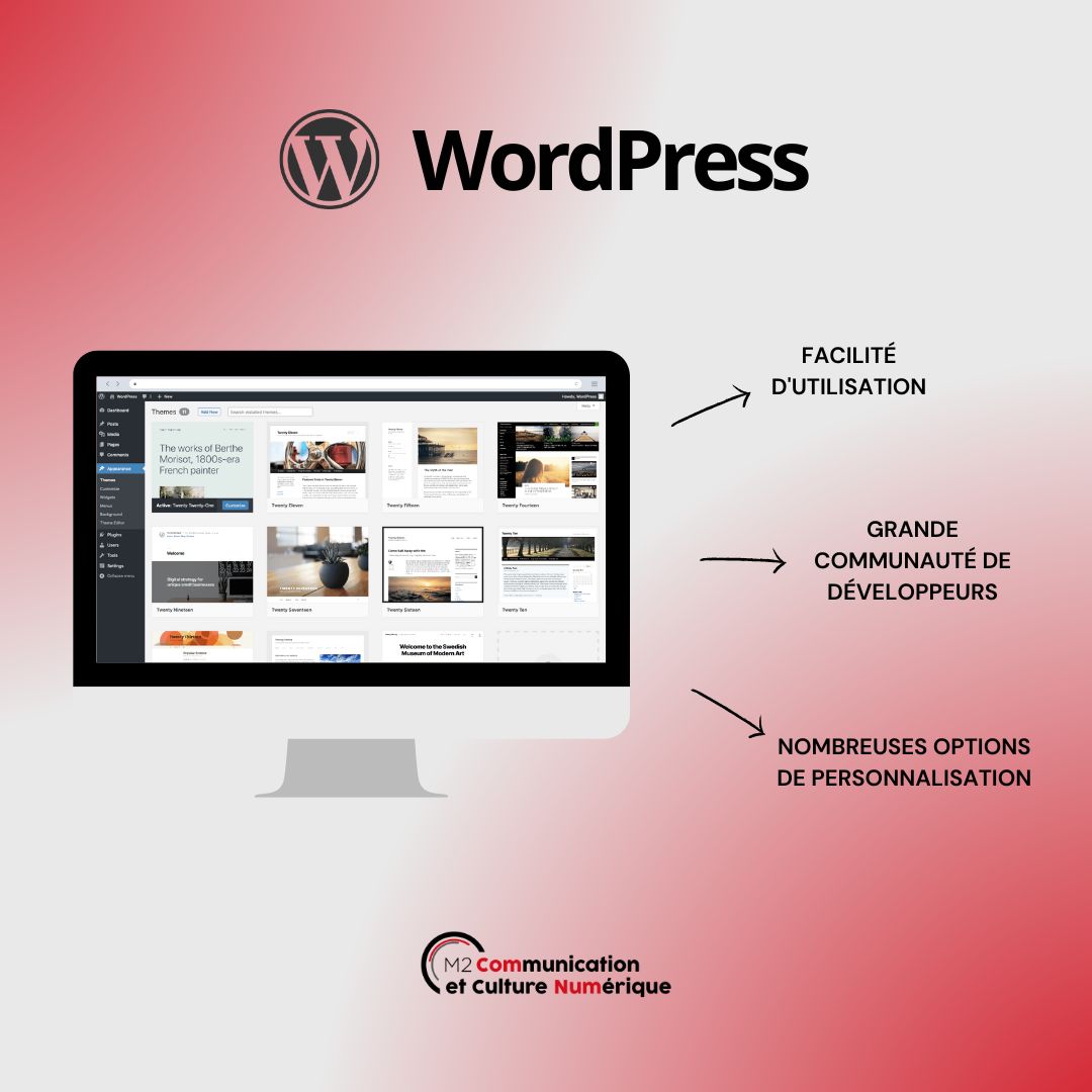 M2ComNum's tweet photo. En tant que communicant, vous cherchez à maîtriser les #CMS pour la création de sites web.
Mais lequel choisir ?🔎
Les CMS @WordPress, @drupal , @Shopify et @Wix sont des choix courants pour les professionnels.
#CMS #CréationDeSiteWeb #M2CCN #comnum #website #webdevelopment https://t.co/ANICX5YUAG