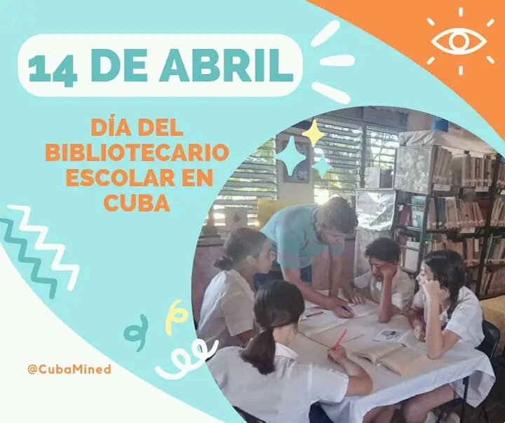 A propuesta de la Asociación Cubana de Bibliotecarios, desde el 14 de abril de 2004, se celebra en Cuba el Día del Bibliotecario Escolar, en homenaje a la Bibliotecóloga y fundadora , Olinta Ariosa Morales. ¡Muchas Felicidades!
<a href="/CubaMined/">MINED</a> 
<a href="/dpesanct/">DGEsanct-Spiritus</a>
<a href="/EmbacubaCol/">Embajada de Cuba en Colombia</a>