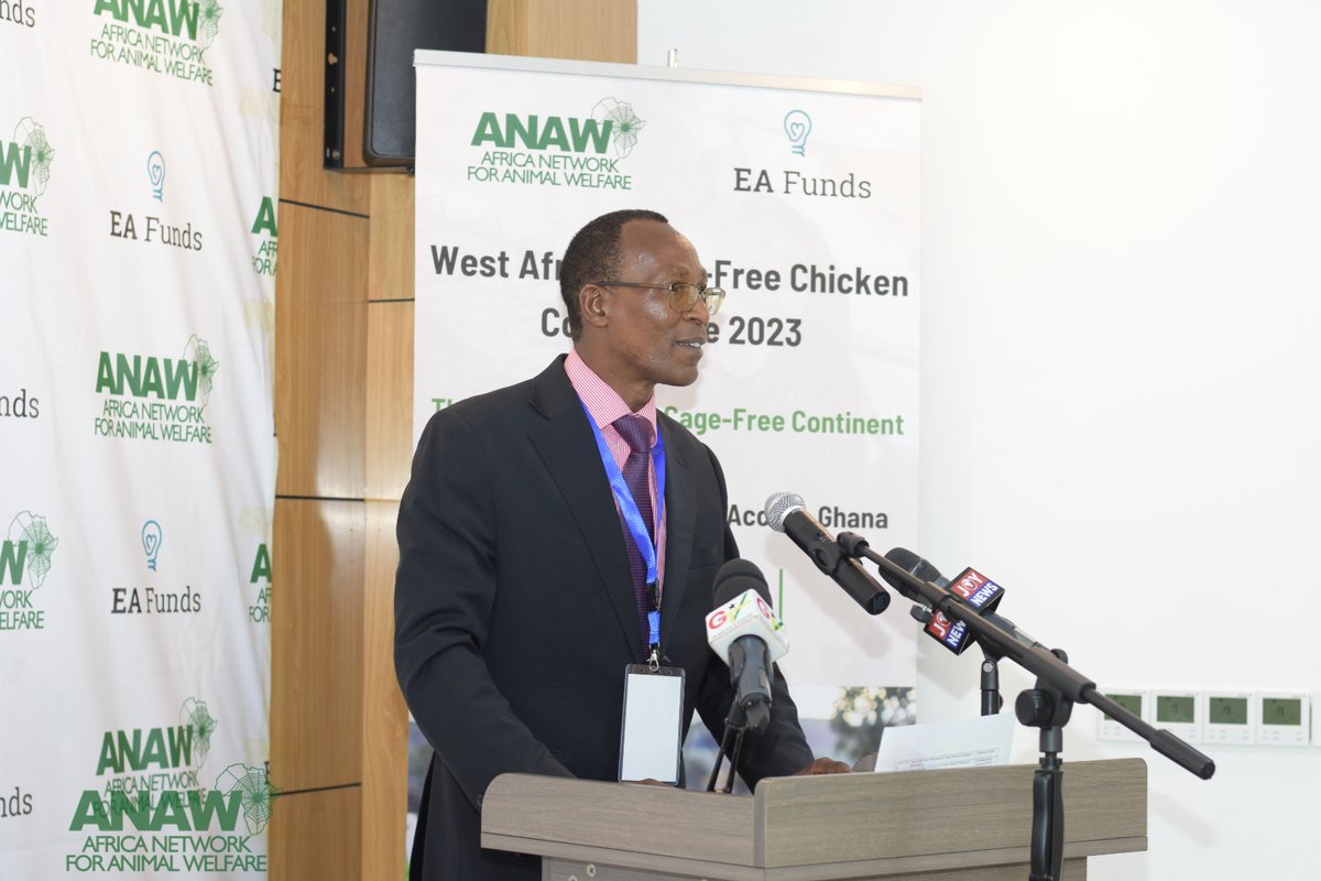 anaw_africa's tweet photo. "We should not deny our chicken the welfare that they need."
Welcoming Remarks from Josphat Ngonyo, Executive Director, ANAW.
#CageFreeContinent #Conference #WestAfrica #CageFreeChicken #CafeFree https://t.co/MPMtWVUWhy