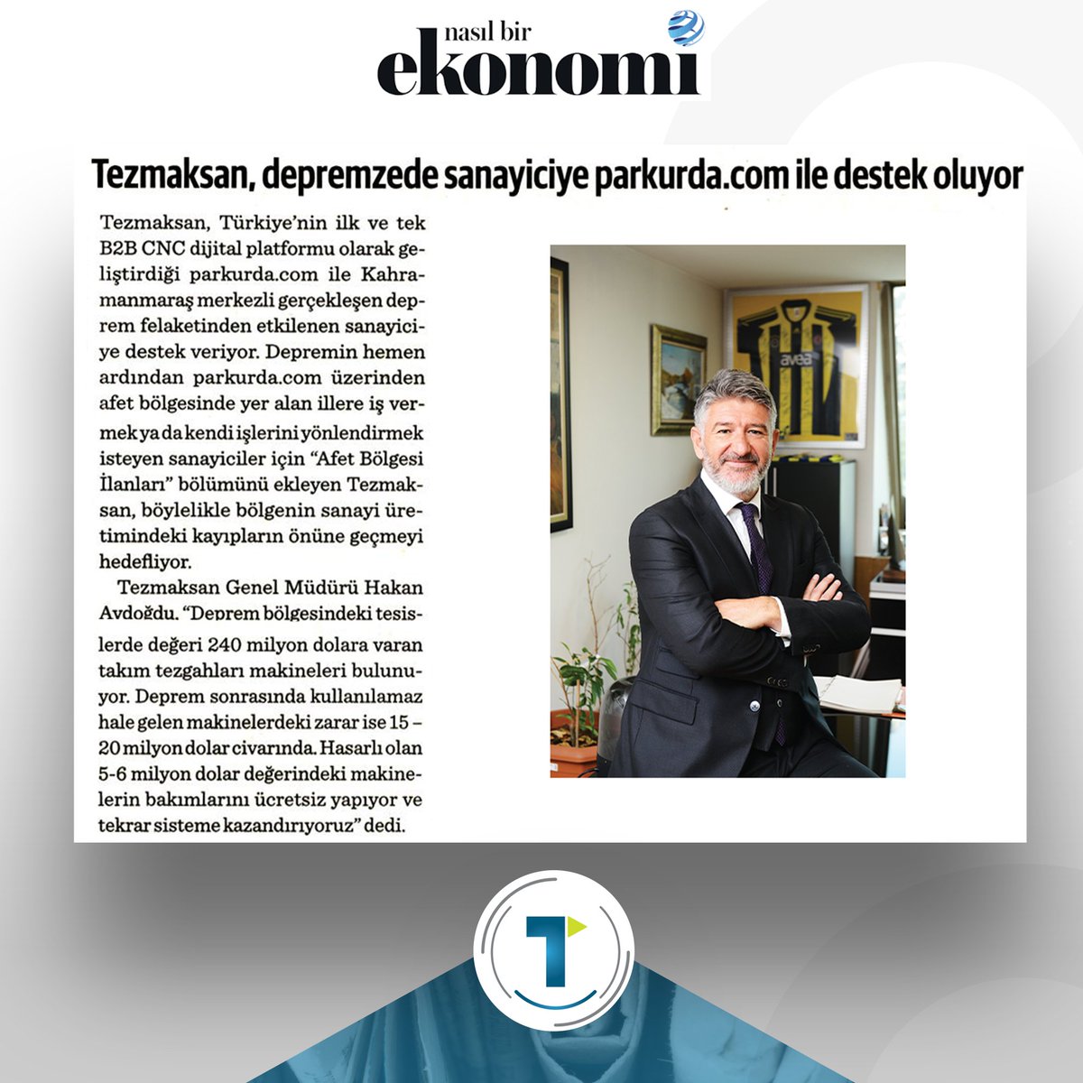 TezmaksanMakina's tweet photo. TEZMAKSAN, DEPREMZEDE SANAYİCİYE https://t.co/DBWLJLPUZ5 İLE DESTEK OLUYOR
Haberin devamı için;
"https://t.co/EJONAfSO2R"
#parkurda #tezmaksan #dünyagazetesi #afetbölgesi #afetbölgesiilanları #sanayi #üretim #teknoloji #cnc #makine https://t.co/71vfnCTpuh