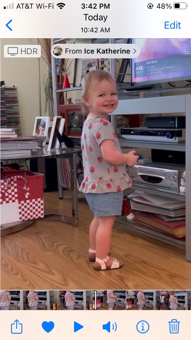 coachjimgreen's tweet photo. A joy. She’s checking out our tunes. 🎼 https://t.co/H4gWc75d9o