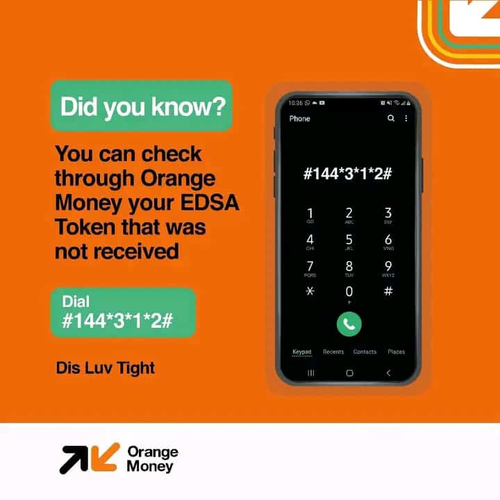 ElijahCont79116's tweet photo. With u #OrangeMoney u dae now able for check u EDSA token way u nor b see 
#di_love_don_swit https://t.co/5VPdW8Xd7x