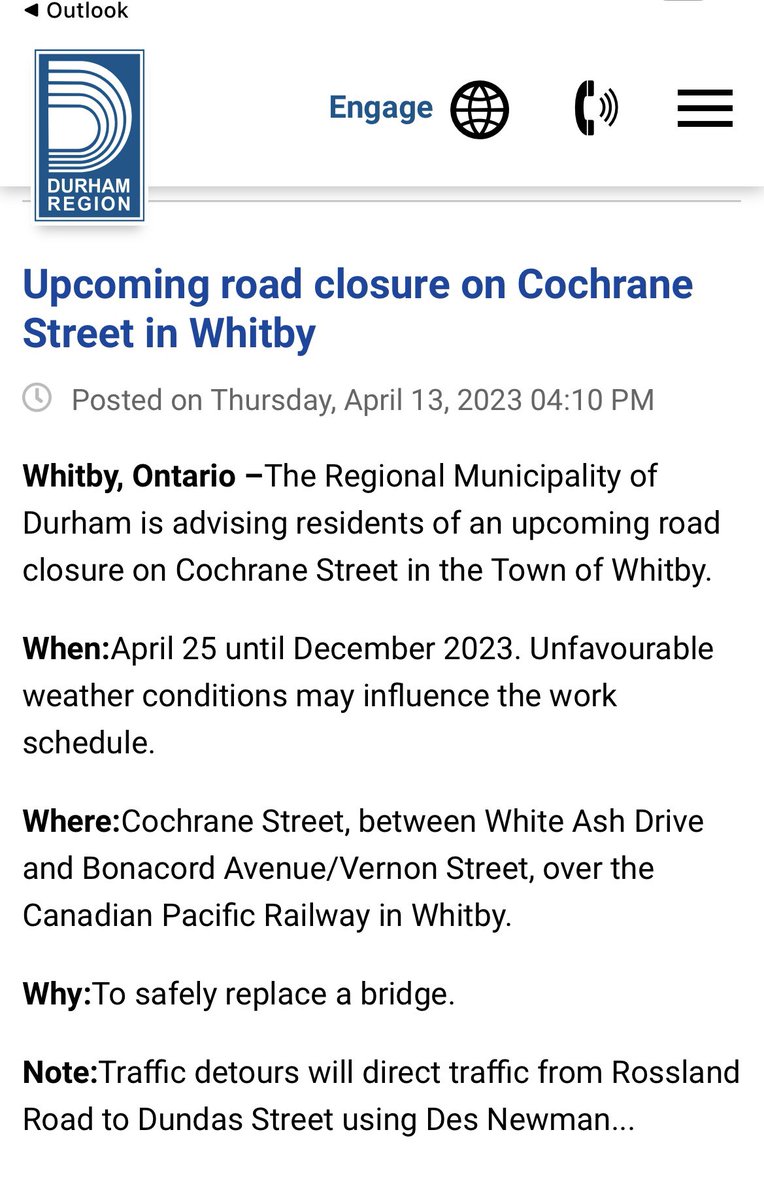 ElizabethJRoy's tweet photo. Cochrane Str closure.  Be informed! https://t.co/f7hsPAzfSn