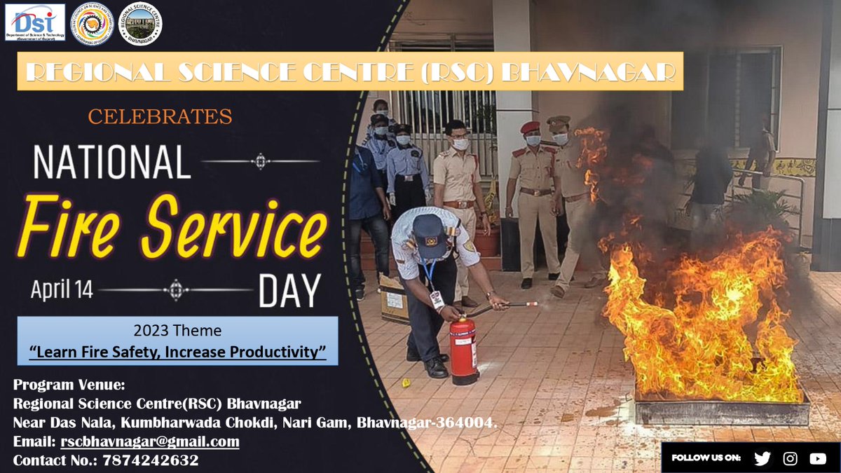 #Salutes to the dedication and bravery of all the valiant heroes who constantly put their lives at risk for protecting the Nation. #Happy National #Fire Service Day.@RSCBhavnagar @GKGoswami9 @narottamsahoo @dstGujarat @IndiaDST @InfoGujcost @raj13543912 @RameshbhaiJosh4