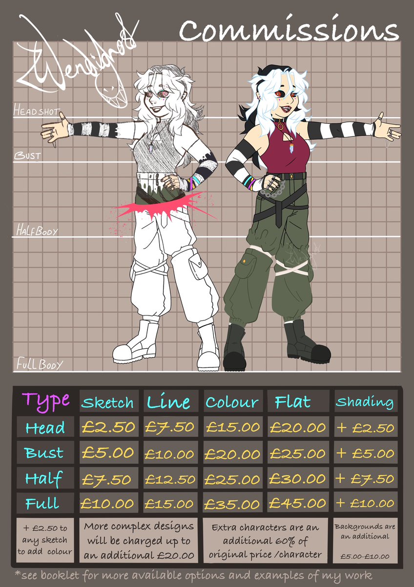 ZWendighost's tweet photo. New commissions sheet! Gib money!

#money #art #commissions https://t.co/1hrFlNmpt3