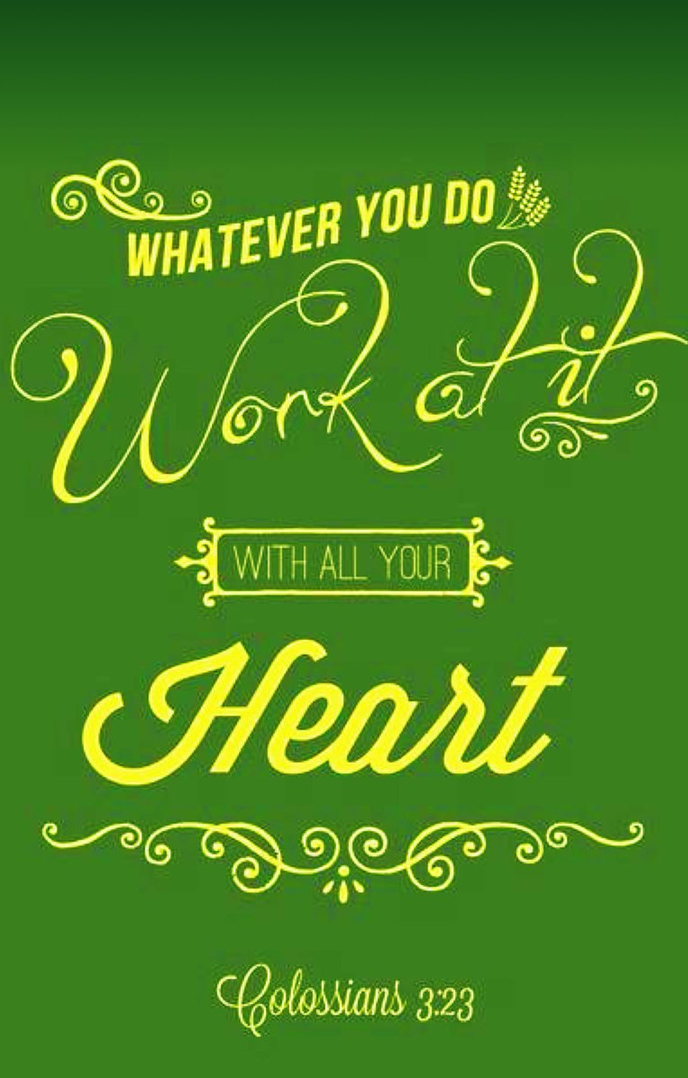 sharonePack's tweet image. Whatever you do, work heartily,
as for #TheLord and not for men 
Don’t worry if you don’t get likes and retreats, #GodSees Give it to God #BrokenAndSpilledOut