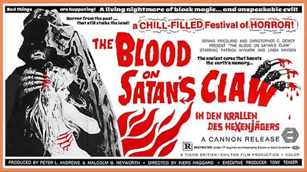 lurking_fear_13's tweet photo. Cult classic chills on the day of it’s U.S release way back when for our Weekend Watch with “Blood On Satan’s Claw (‘71).
supernatural folk horror co-written &amp; directed by Piers Haggard is one of my big, personal faves, so if you’ll indulge me just a tad.  #horror #horrorwatch https://t.co/HN8MBBAOxc