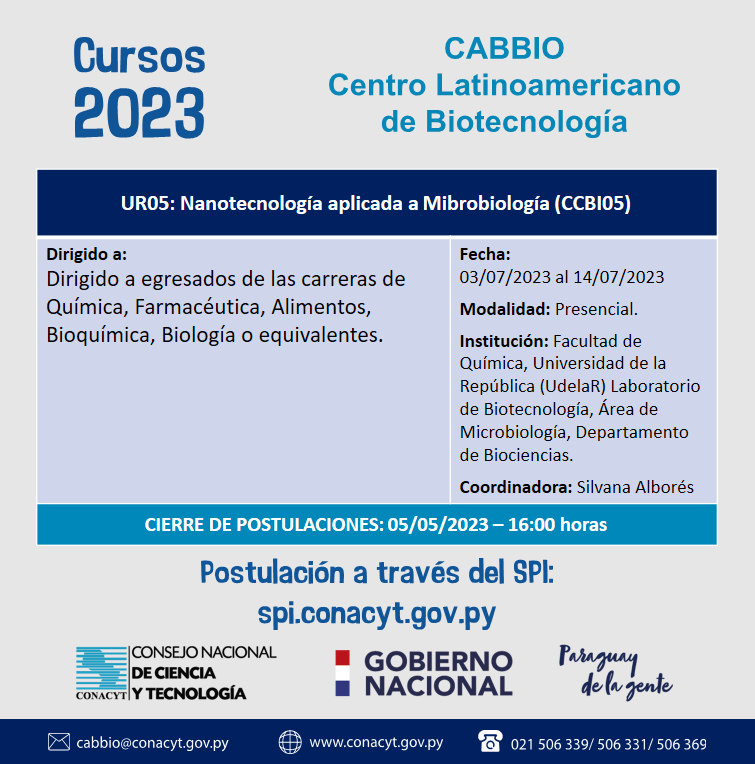 conacytparaguay's tweet photo. 📢 Te invitamos a postular a los cursos del 𝑪𝒆𝒏𝒕𝒓𝒐 𝑳𝒂𝒕𝒊𝒏𝒐𝒂𝒎𝒆𝒓𝒊𝒄𝒂𝒏𝒐 𝒅𝒆 𝑩𝒊𝒐𝒕𝒆𝒄𝒏𝒐𝒍𝒐𝒈𝒊́𝒂 (𝑪𝑨𝑩𝑩𝑰𝑶).🔬👩🏾‍🔬👨🏾‍🔬

Más información 👉 https://t.co/eTy4yv3c55 https://t.co/jv7739dHRw