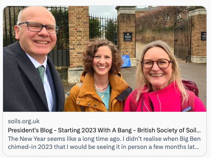 lawinowiecki's tweet photo. It has been a fantastic start to 2023- collaborating with @Soil_Science to ensure #soil health is on the global agenda and bring the #SoilResolution forward #COP28:
👉https://t.co/d5846a2pus
Read @Dirt_Science blog here: https://t.co/wJLpL2tUX0 https://t.co/G04HRCgJik