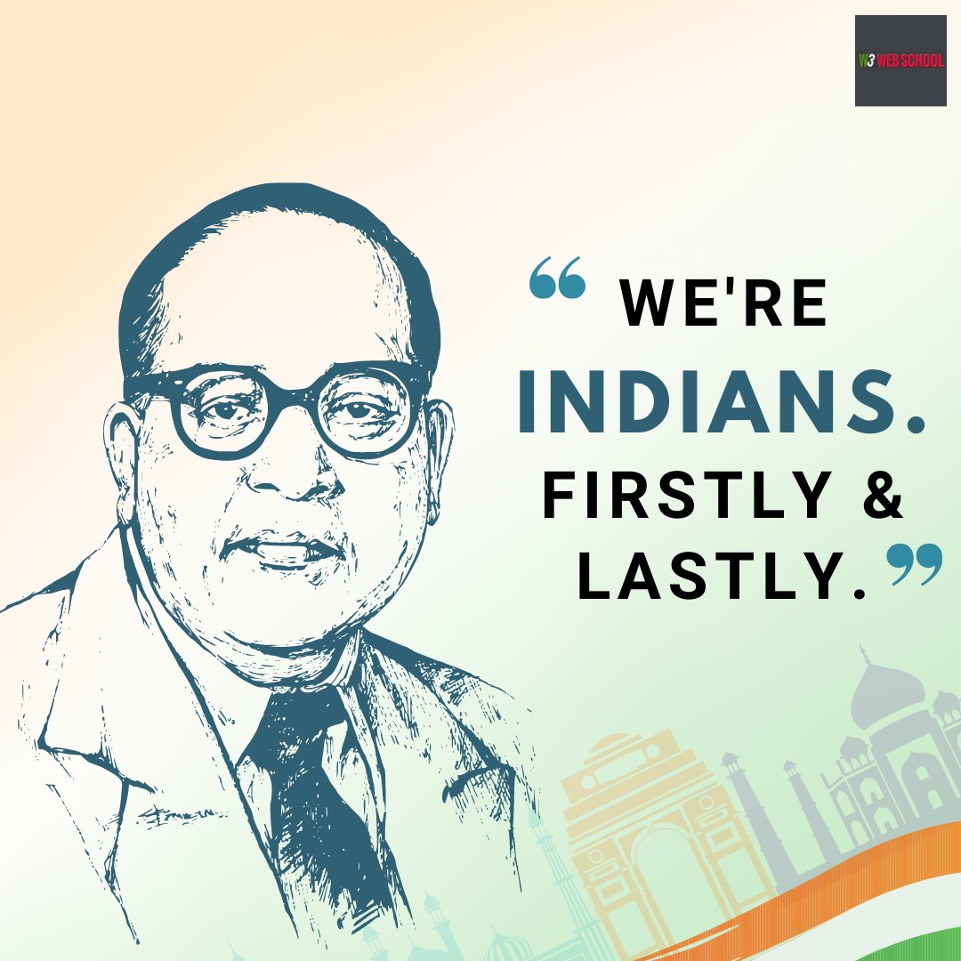 W3webschoolO's tweet image. Remembering Dr. B.R Ambedkar on His Birth Anniversary🙏

#Ambedkarjayanti #w3webschool