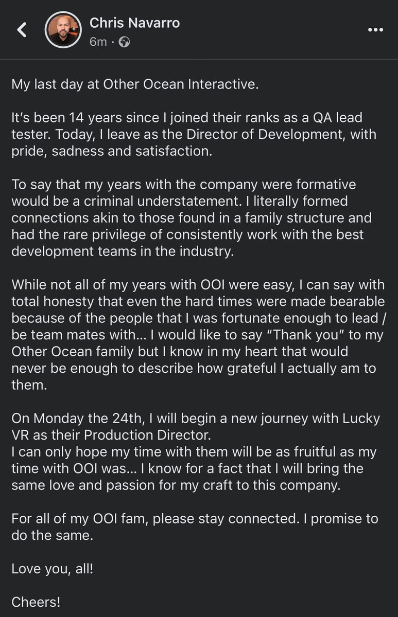14 years, all of them a labour of love. 

Thank you <a href="/Other_Ocean/">Other Ocean</a> for everything you’ve done for me.

New adventure, here I come! 

#NewBeginnings
