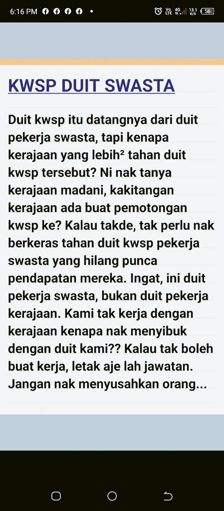 CheMadAs's tweet photo. #CopyPaste -#share
#kwsp #kwspbersasar https://t.co/aIlbiYZ3tb