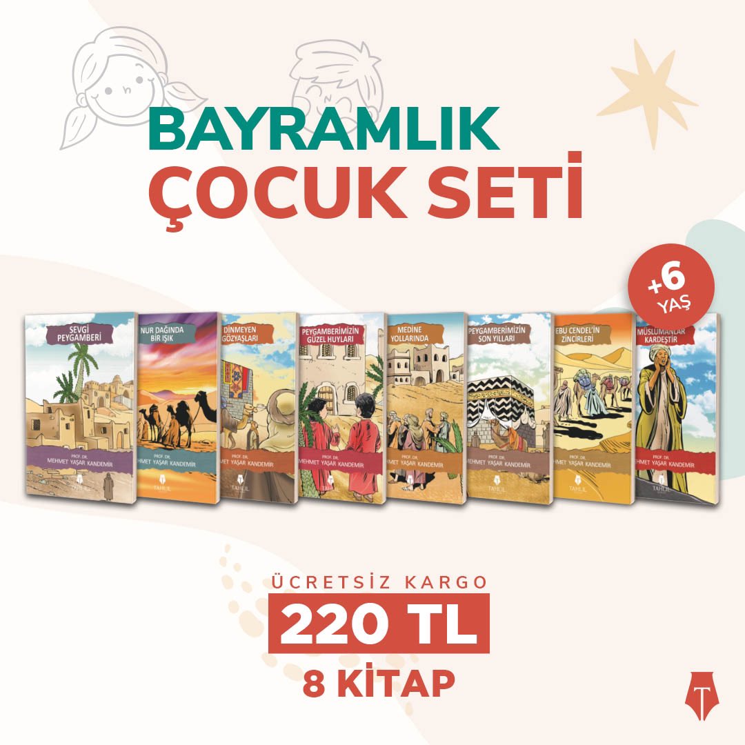 Bu tweeti RT edenler arasından 5 kişiye 8 kitaplık Bayramlık Çocuk Setini hediye ediyoruz.
