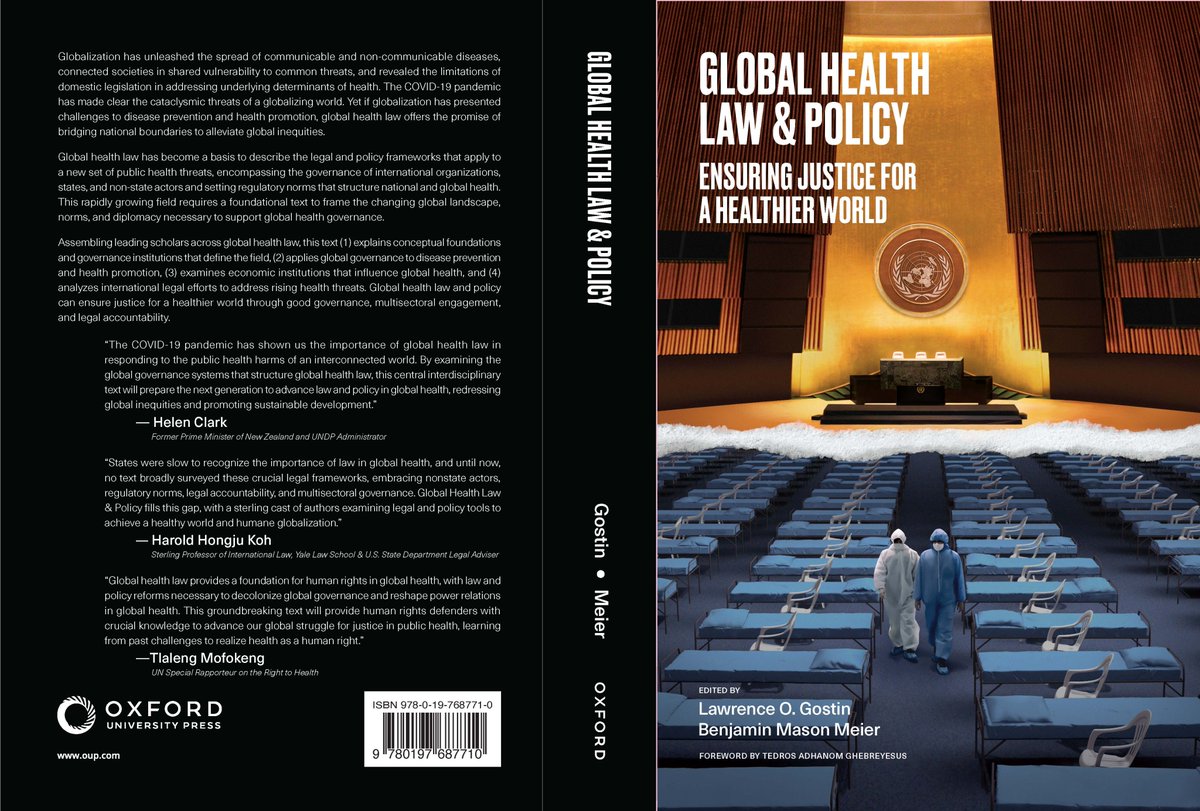 Benjamin Mason Meier (@benjaminmmeier) on Twitter photo I am honored to join <a href="/LawrenceGostin/">Lawrence Gostin</a> & the <a href="/GHLConsortium/">Global Health Law Consortium</a> in developing:
“Global Health Law & Policy: Ensuring Justice for a Healthier World” (OUP 2023) global.oup.com/academic/produ…
Responding to rising challenges, this foundational text will support the next generation of the field. I am honored to join <a href="/LawrenceGostin/">Lawrence Gostin</a> & the <a href="/GHLConsortium/">Global Health Law Consortium</a> in developing:
“Global Health Law & Policy: Ensuring Justice for a Healthier World” (OUP 2023) global.oup.com/academic/produ…
Responding to rising challenges, this foundational text will support the next generation of the field.