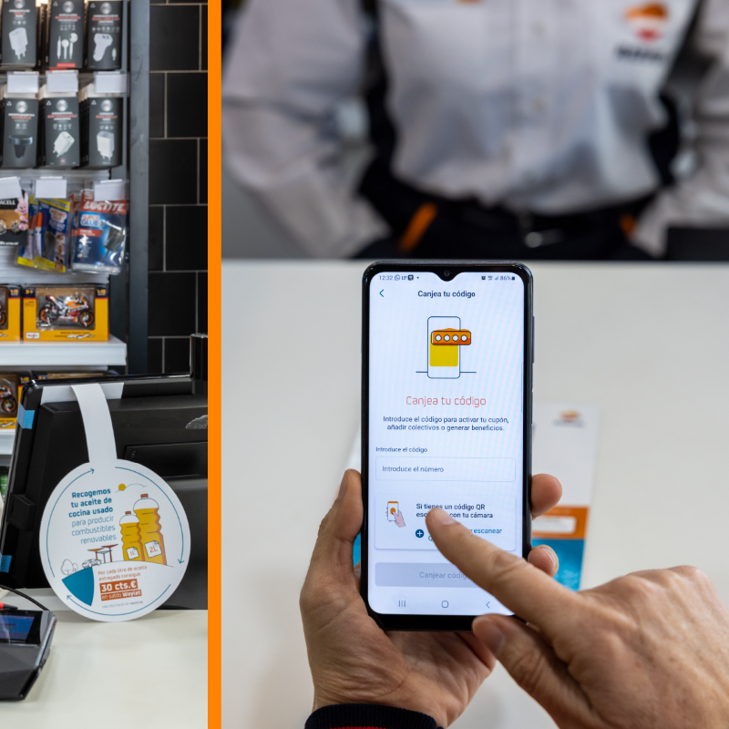 Repsol's tweet photo. ¿Qué hacer con el aceite de cocina que te sobró?🍳¡Nuestras estaciones de servicio serán un punto de recogida!
Impulsando la #EconomíaCircular lo reciclaremos para producir #CombustiblesRenovables que ¡ya incorporamos en los vehículos actuales! Pruébalo en @ComunidadMadrid 👨‍🍳♻️🚗