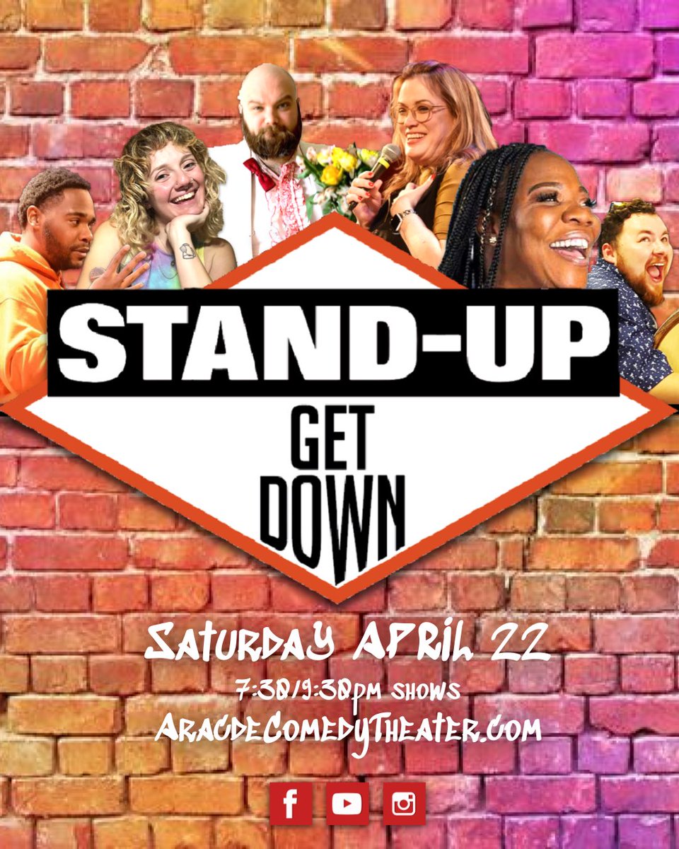 StandUpGetDown's tweet photo. TWO shows, new lineup! APRIL 22 @ArcadeComedy! 
https://t.co/0WZIaYQExx https://t.co/JHc1oNtVdC