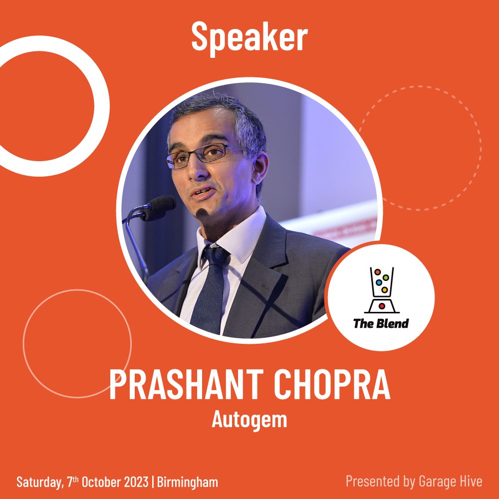 We are honoured to have Prashant Chopra as one of our speakers at The Blend 2023! His session on'TPMS – a Ticking Timebomb or Top Priority?' Get your tickets here: theblend.events #TheBlend2023 #Speaker #Conference #Networking #GarageOwners #IndependentGarages #GMS
