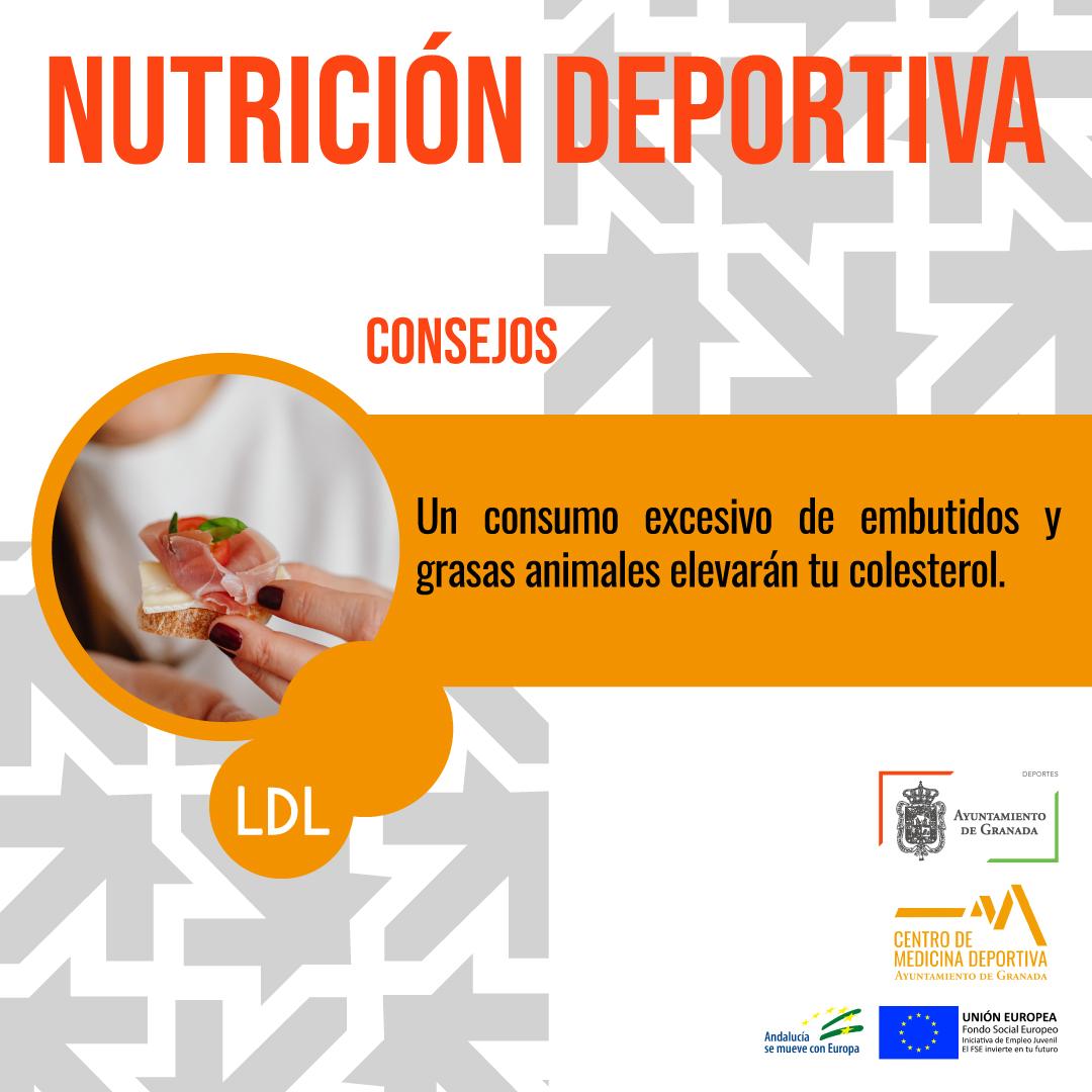 Un consumo excesivo de embutidos y grasas animales elevará tu colesterol.
<a href="/aytogr/">Ayuntamiento de Granada</a> 
<a href="/PacoCuenca/">Paco Cuenca</a> 
<a href="/huertas73/">Jose Antonio Huertas</a> 
<a href="/Mjvillanuevacf/">Mjose Villanueva 🖤🇪🇸</a>