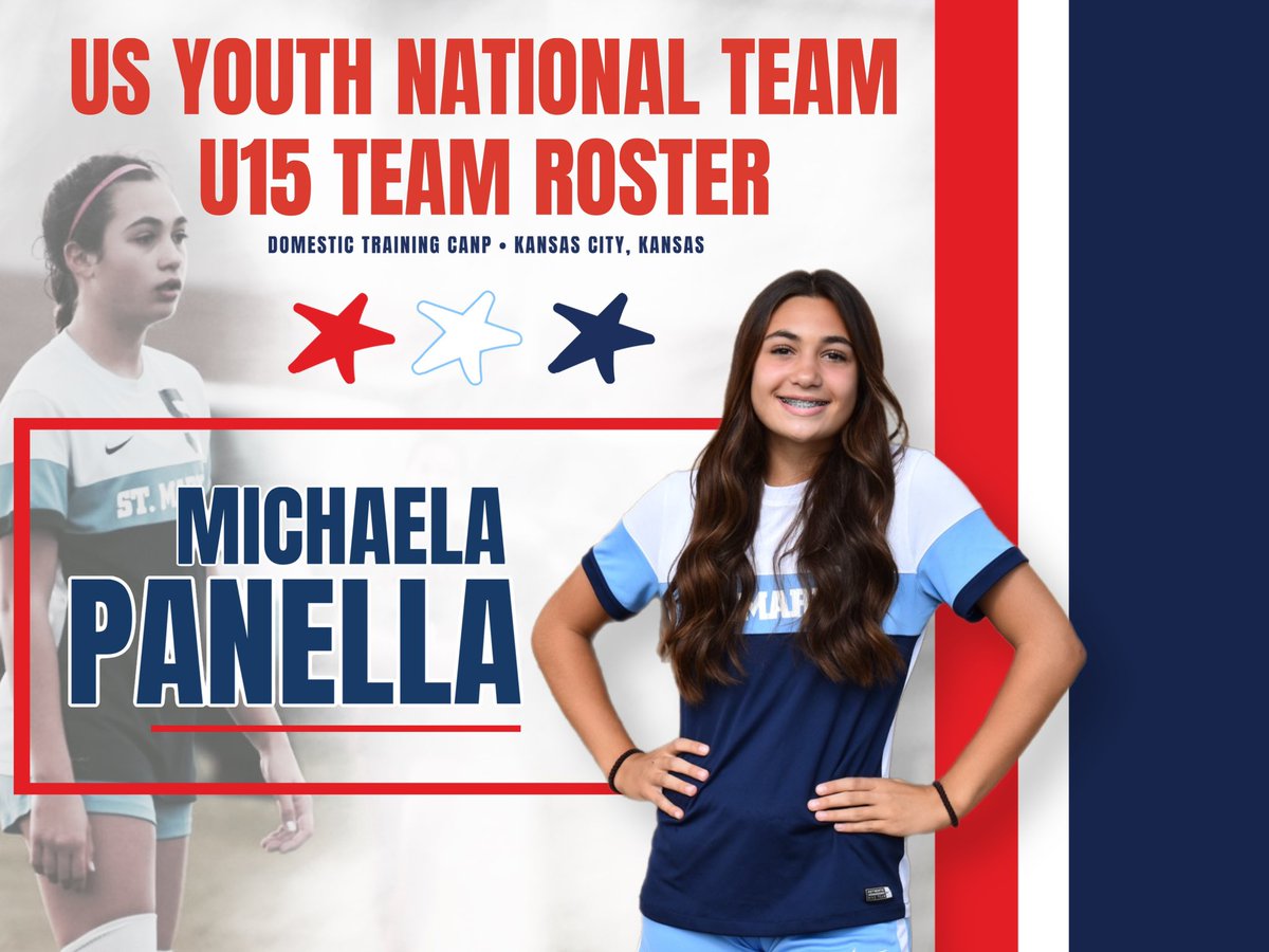 Congratulations to KK Panella 🇺🇸 on her call up to the ⭐️ U15 USYNT!  

She will be traveling to Kansas City next week for the April domestic camp.